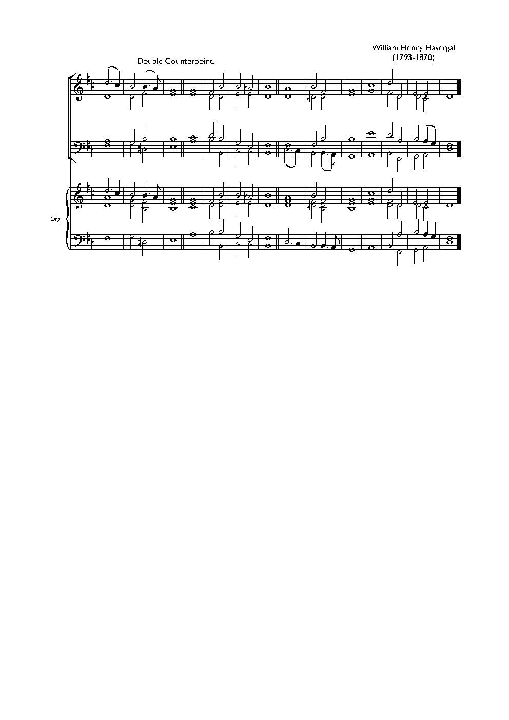 Double chant in D major II