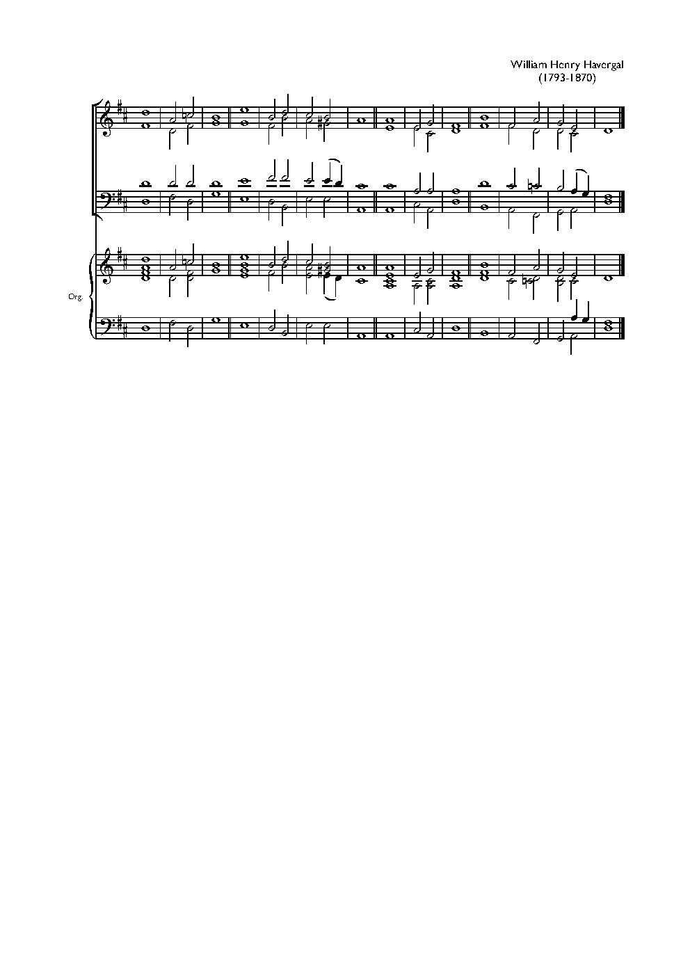 Double chant in D major IV - Choir Script PDF Thumbnail