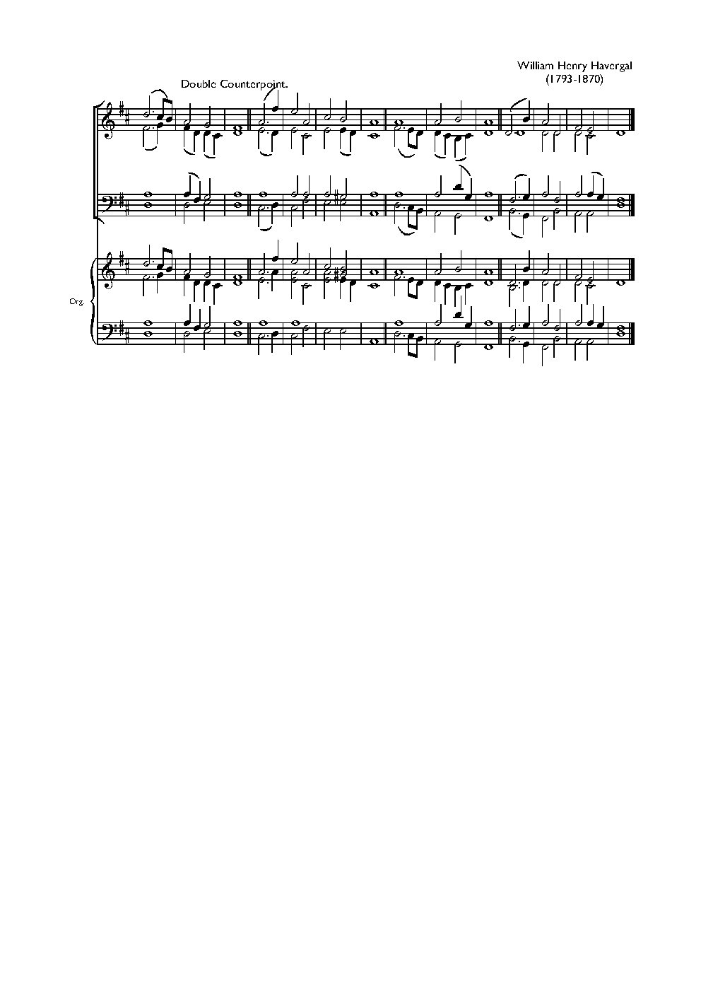 Double chant in D major VI