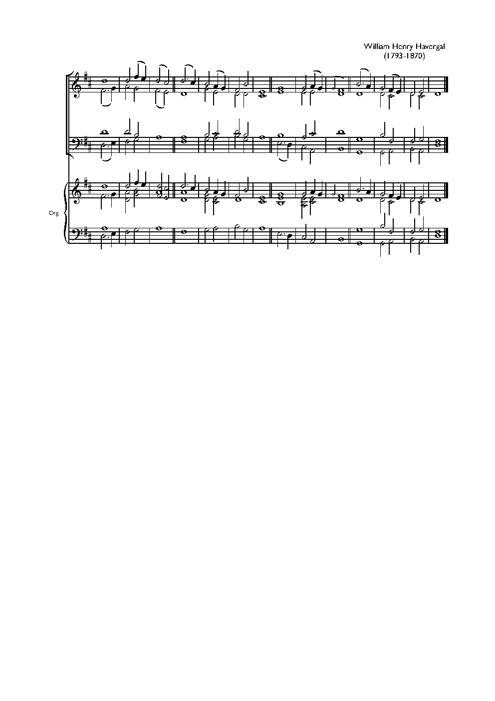 Double chant in D major IX - Choir Script PDF Thumbnail