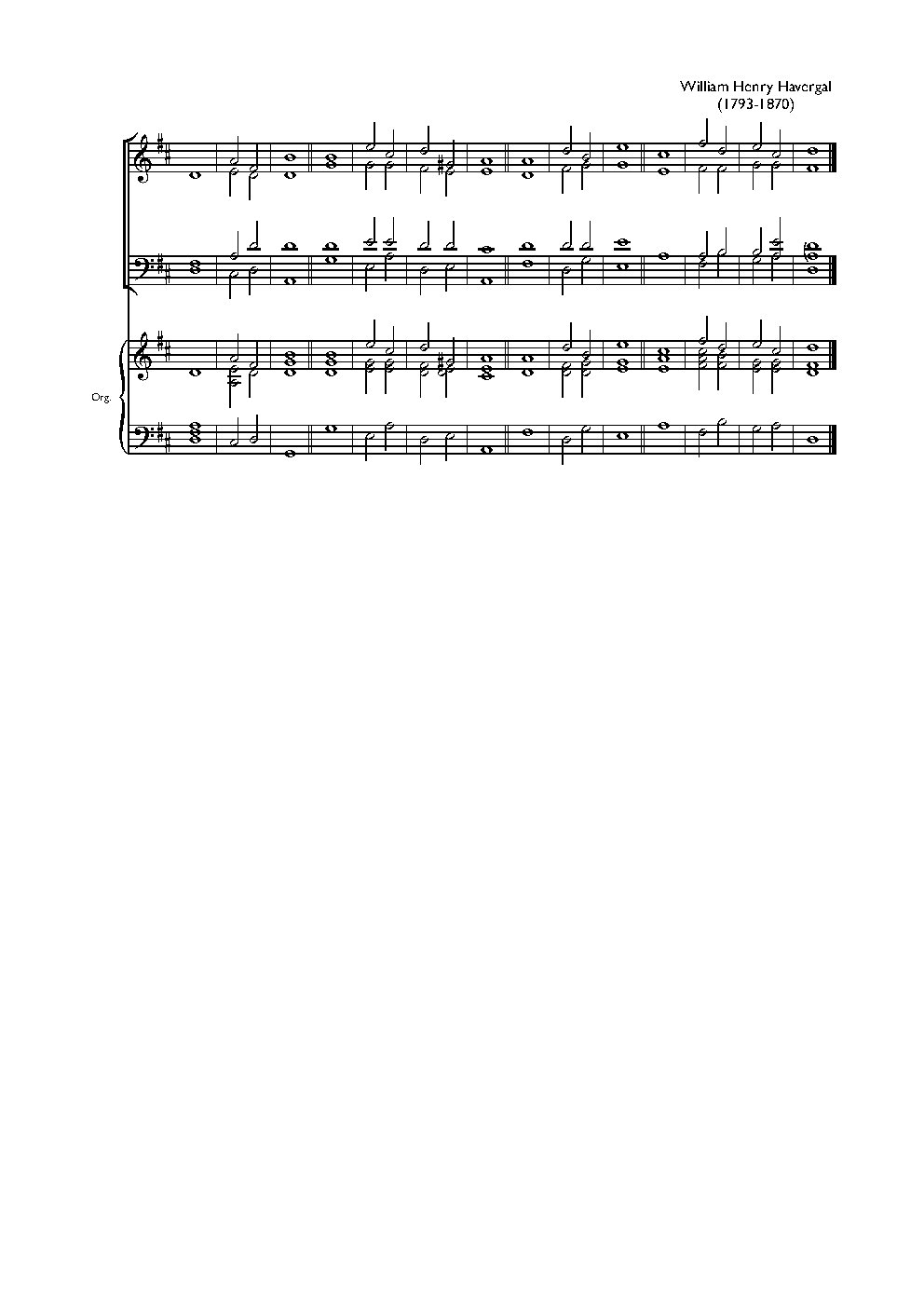 Double chant in D major X