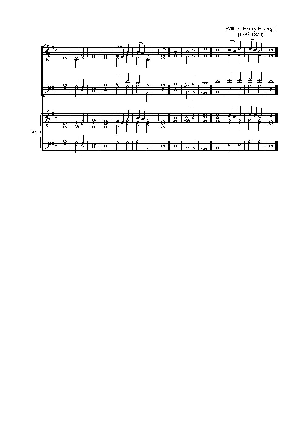 Double chant in D major XI