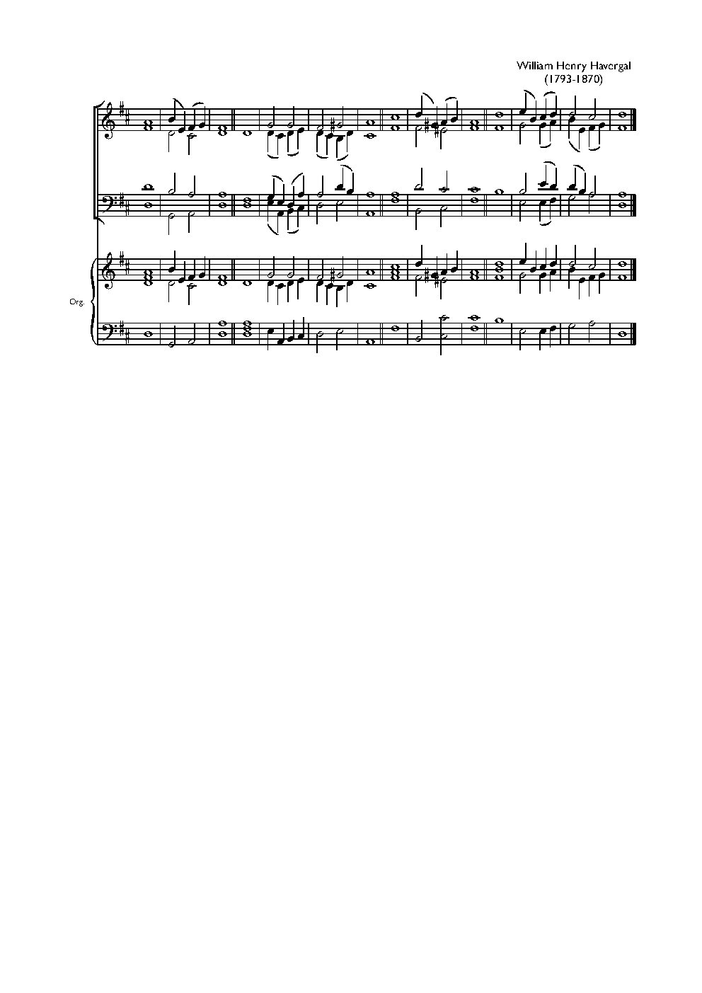 Double chant in D major XIII - Choir Script PDF Thumbnail
