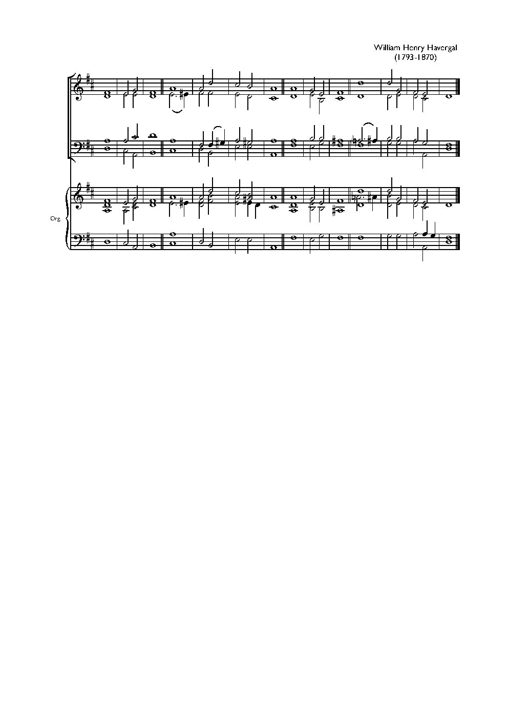 Double chant in D major XIX