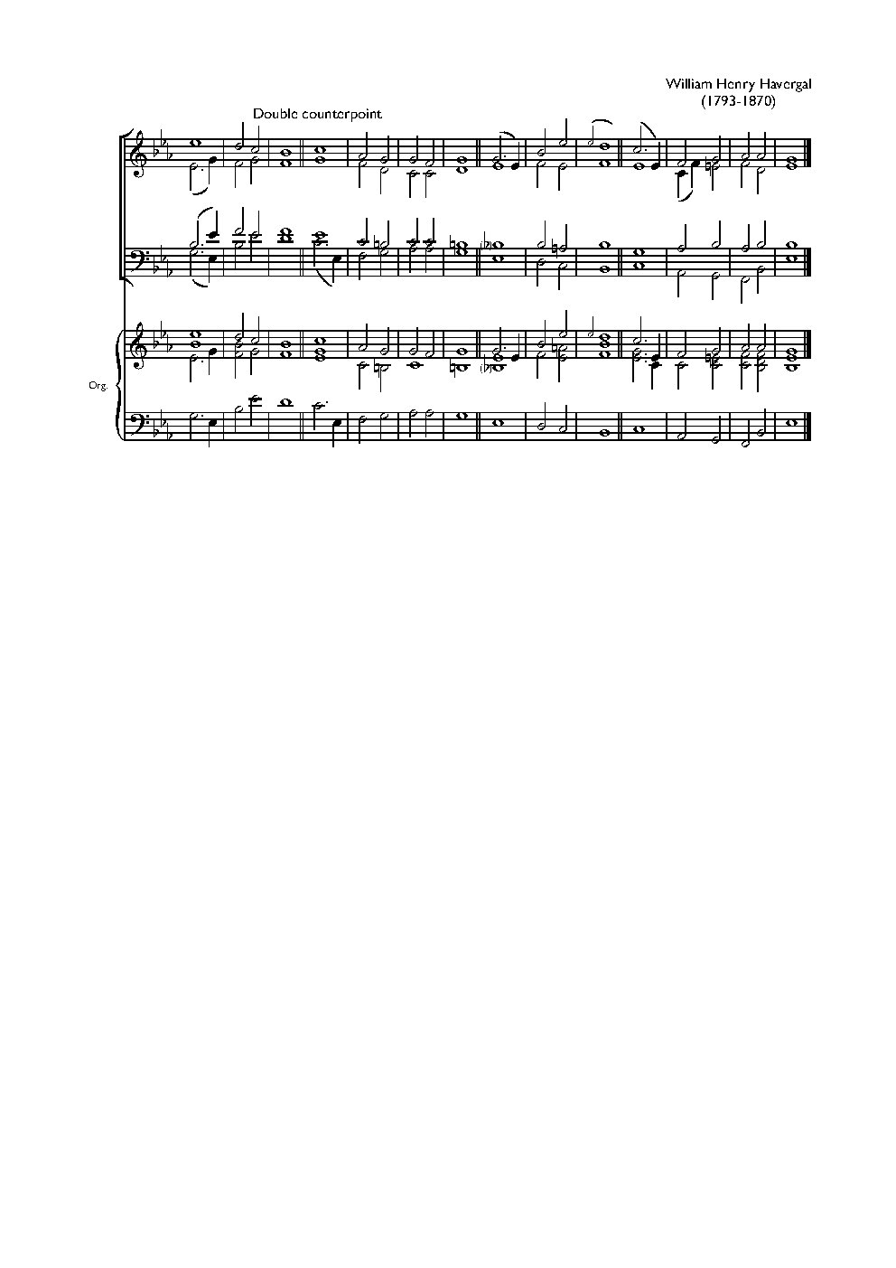 Double chant in E flat major III