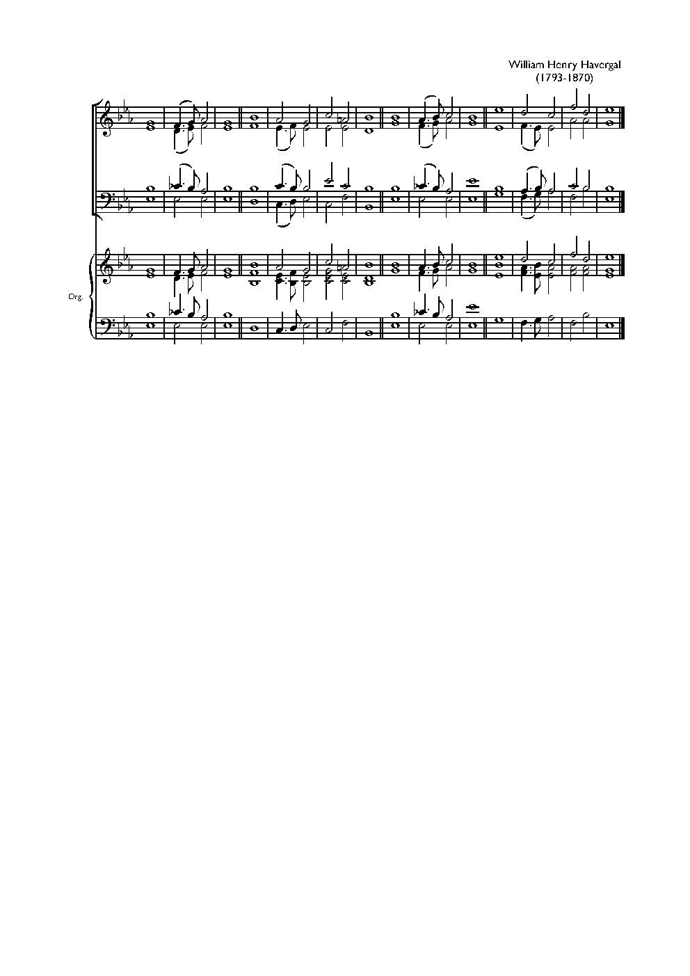 Double chant in E flat major IV