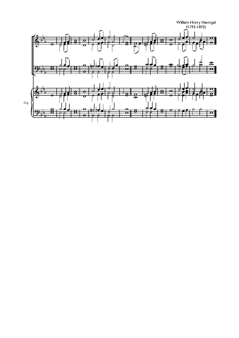 Double chant in E flat major VI - Choir Script PDF Thumbnail