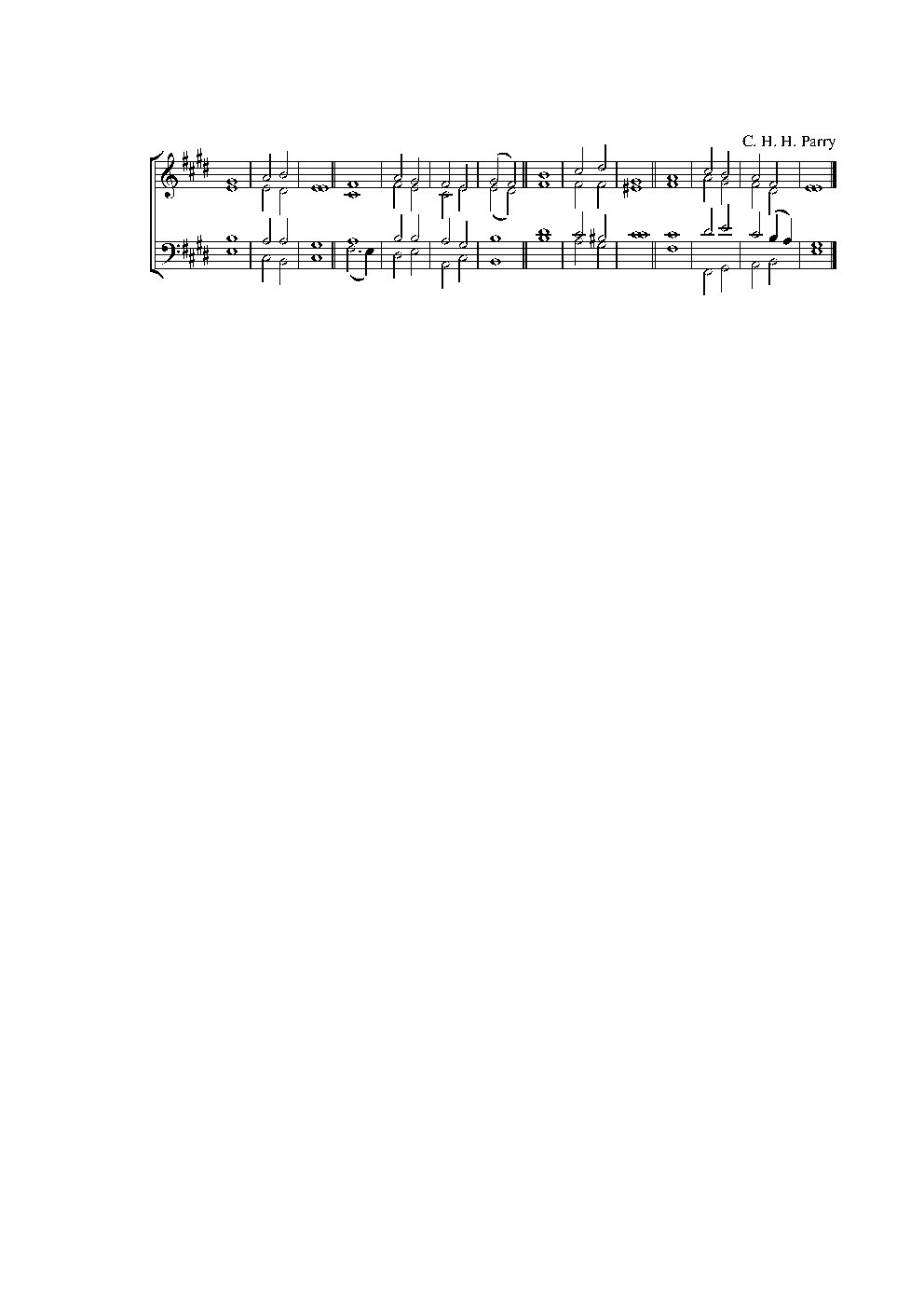 Double chant in E major