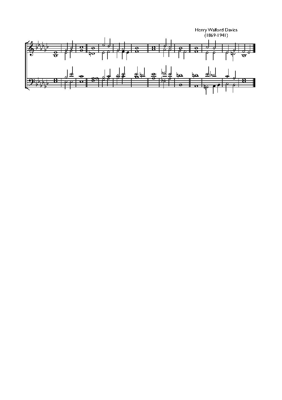 Double chant in E flat minor