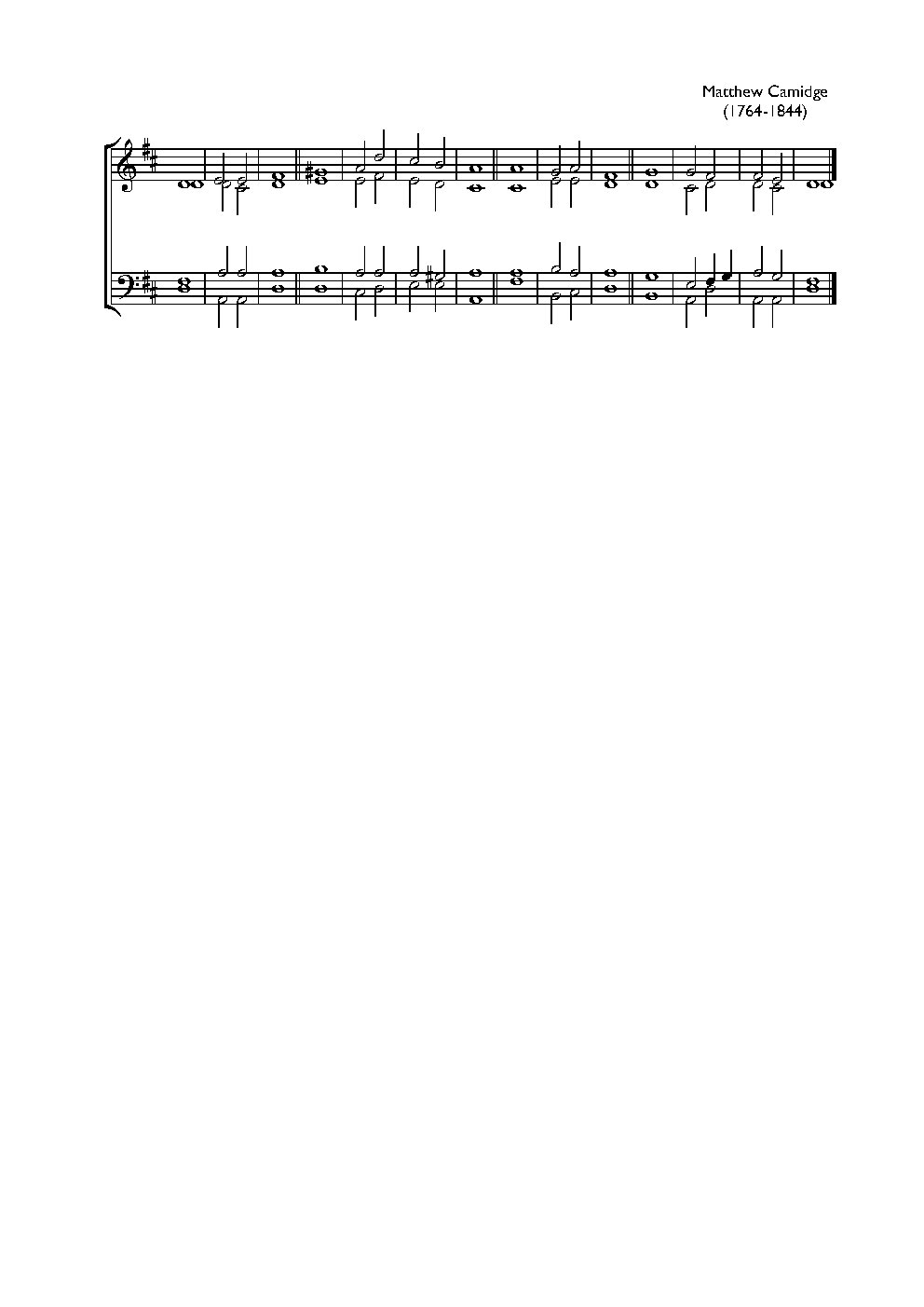 Double chant in E major - Choir Script PDF Thumbnail
