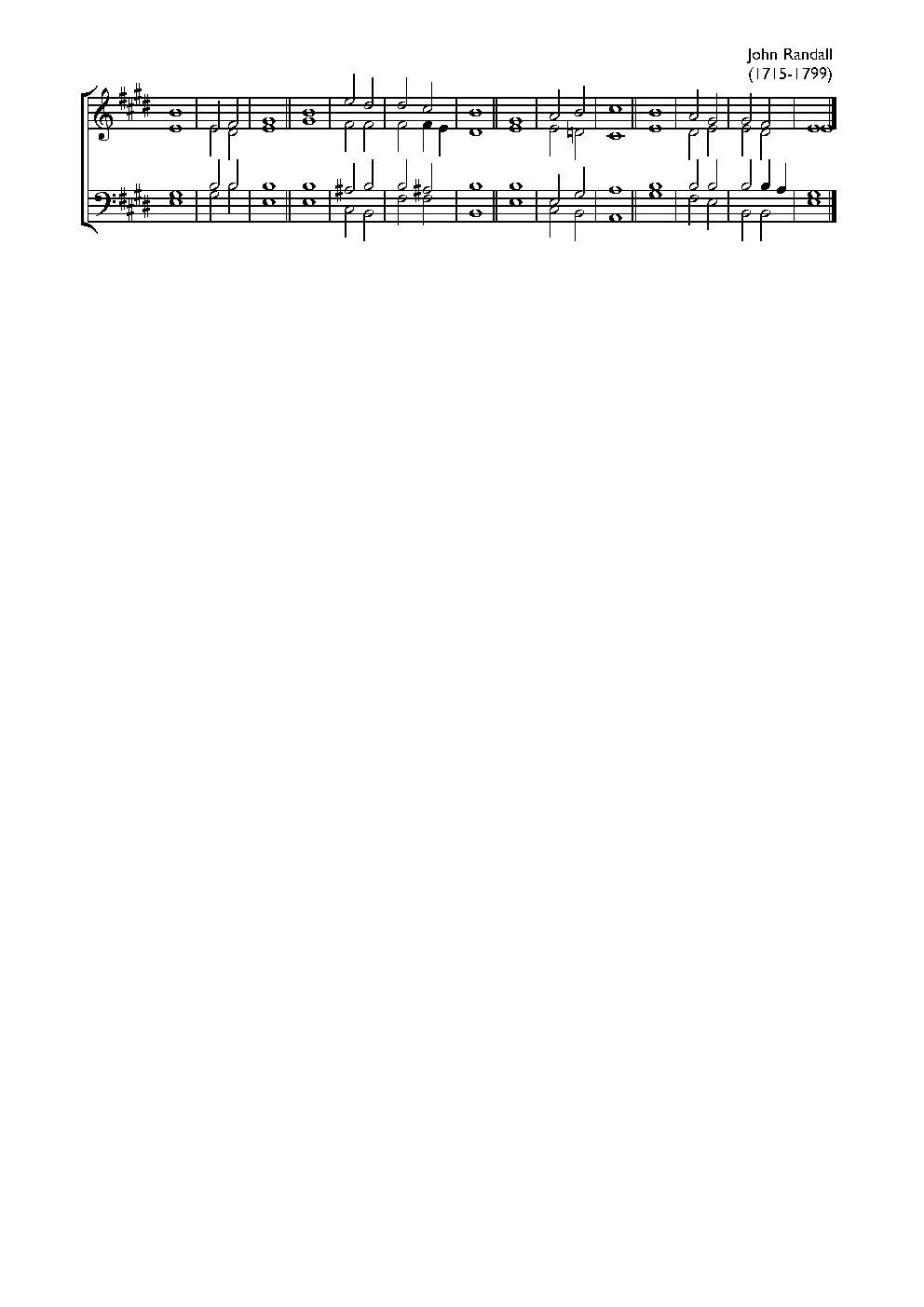 Double chant in E major