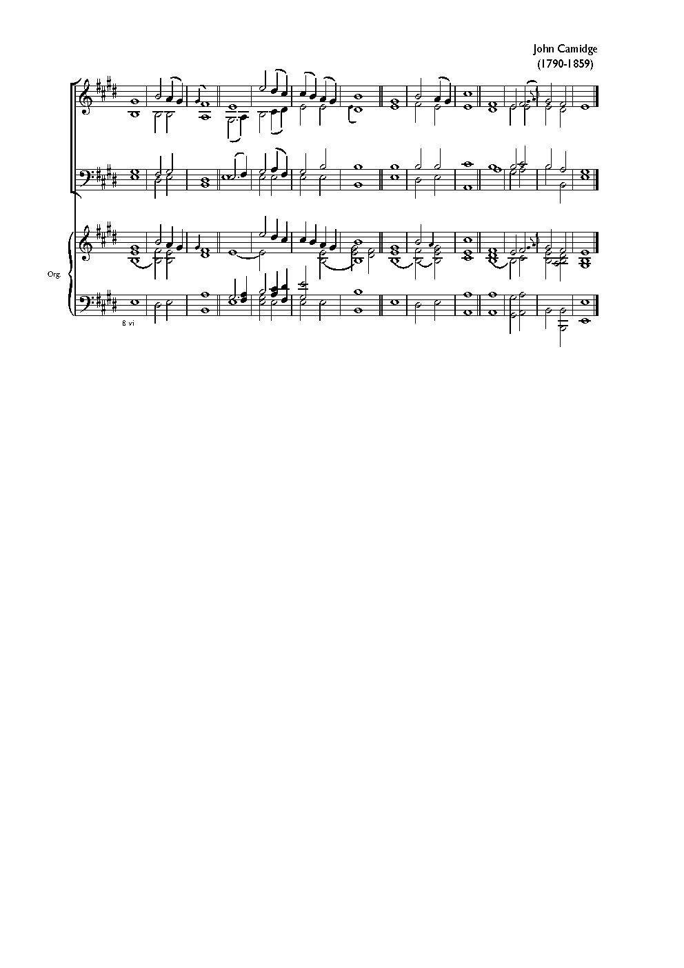 Double chant in E major