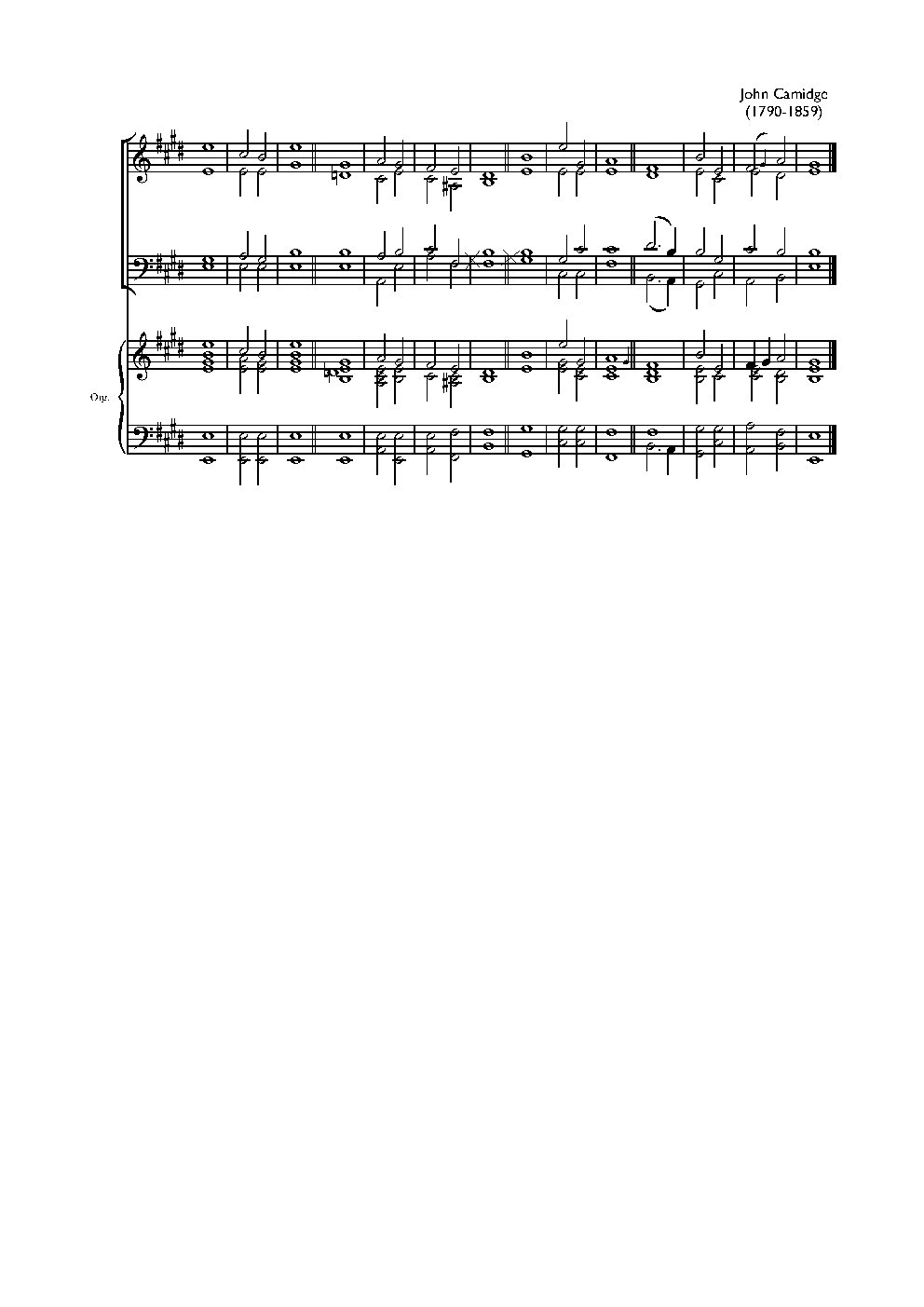 Double chant in E major II