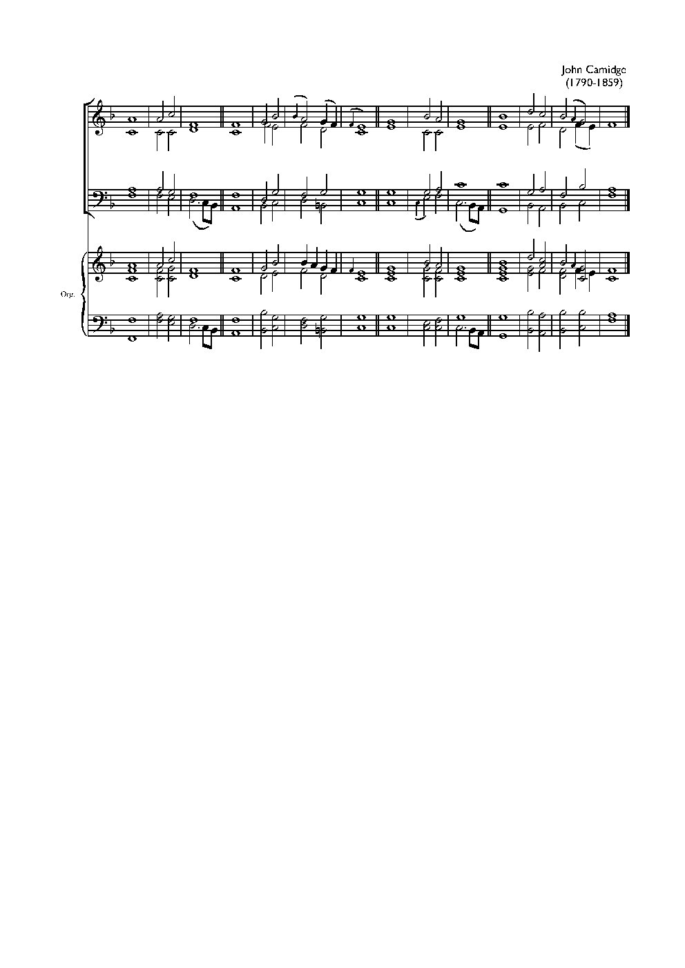 Double chant in F major