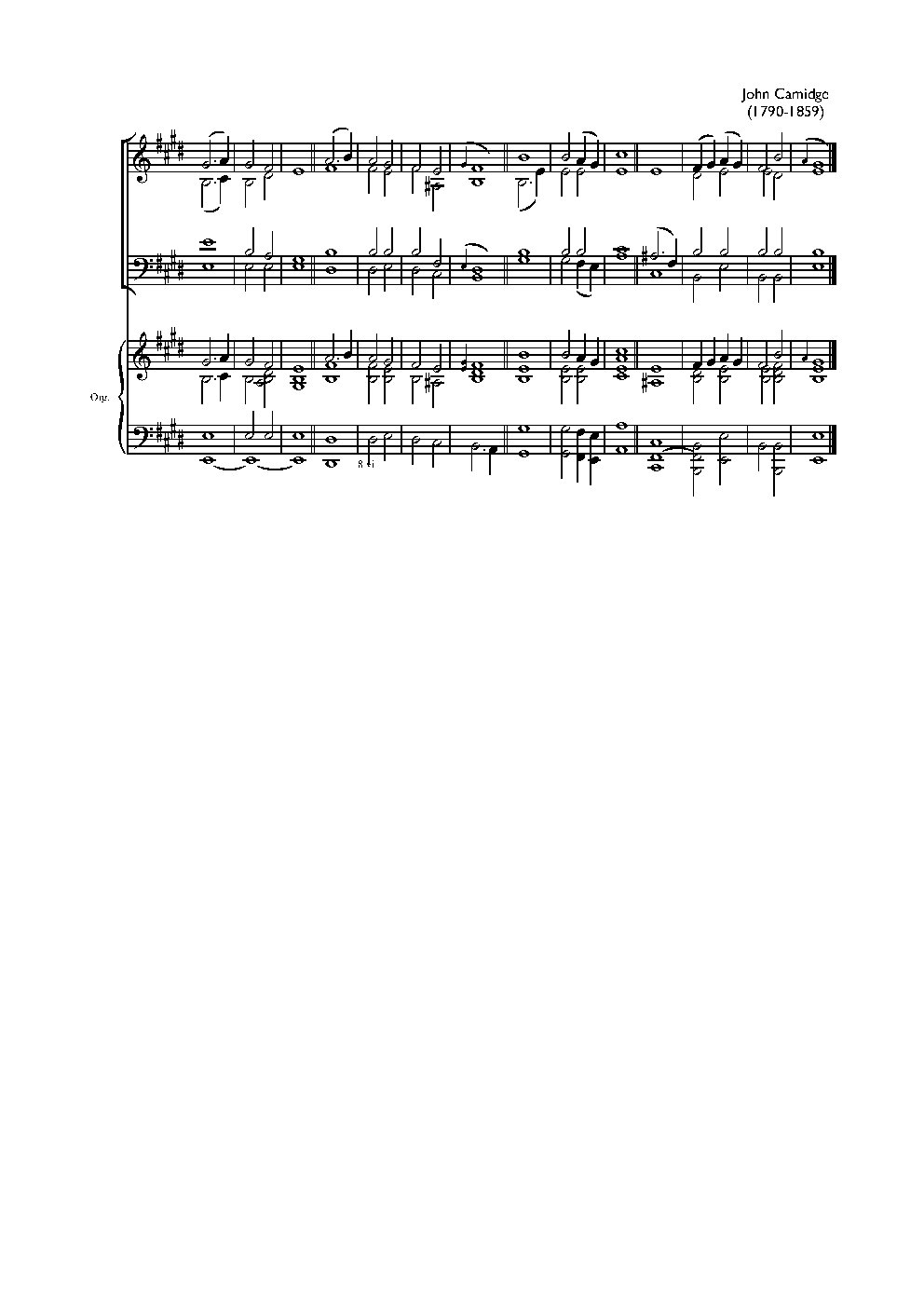 Double chant in E major IV