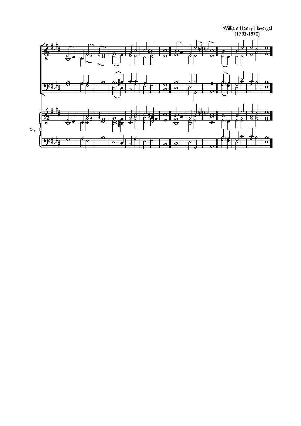 Double chant in E major I