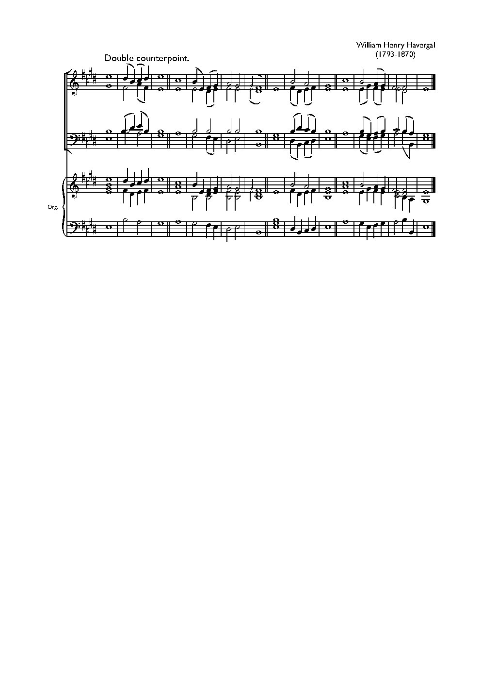 Double chant in E major IV
