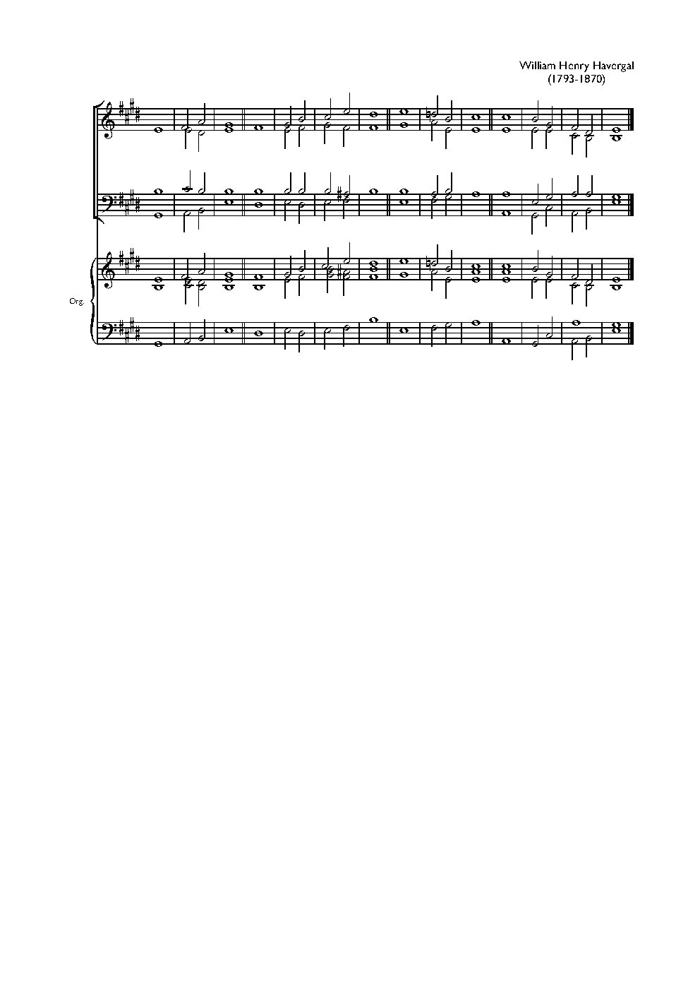 Double chant in E major V - Choir Script PDF Thumbnail
