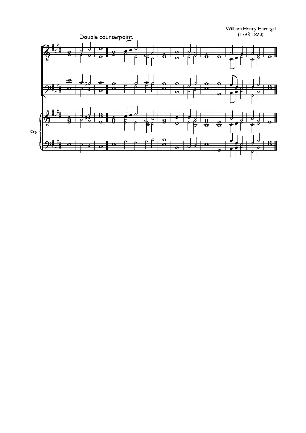 Double chant in E major VI