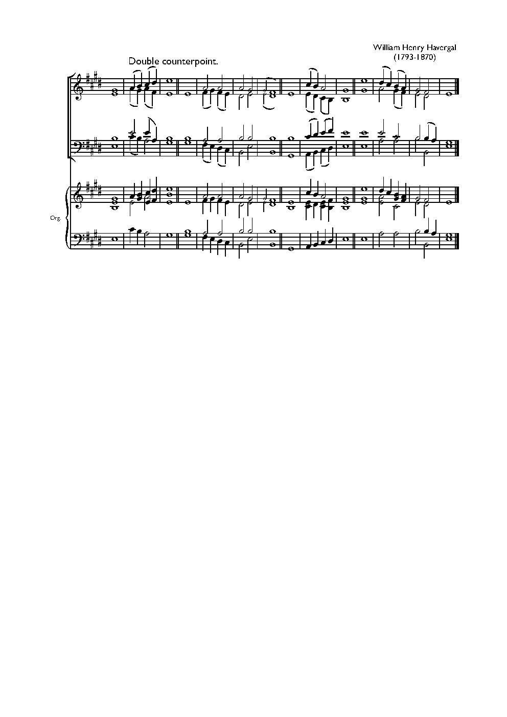 Double chant in E major VII