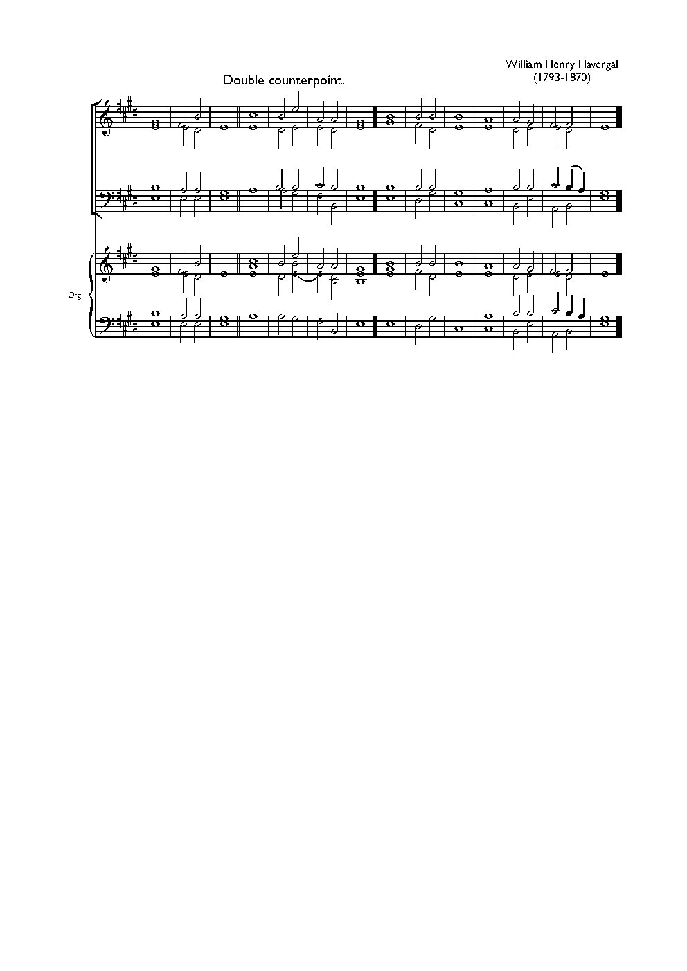 Double chant in E major VIII