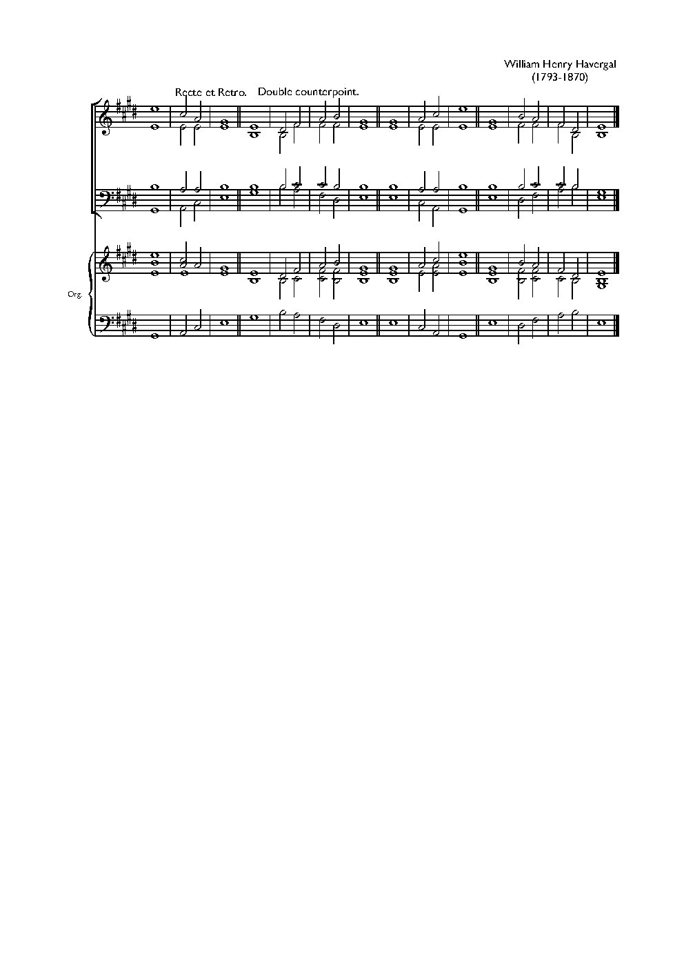 Double chant in E major X