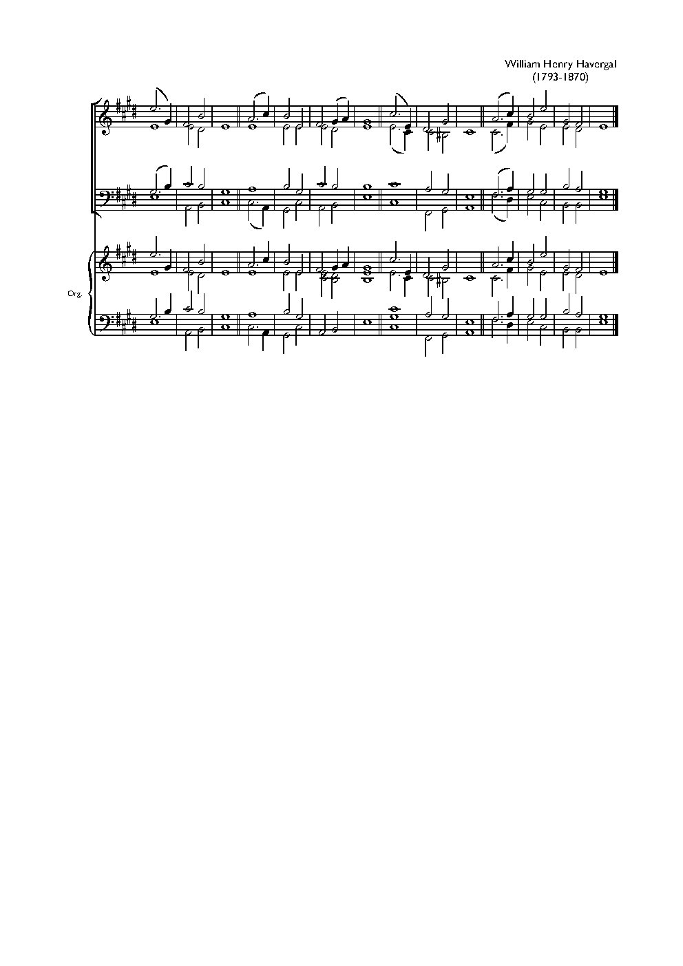 Double chant in E major XI