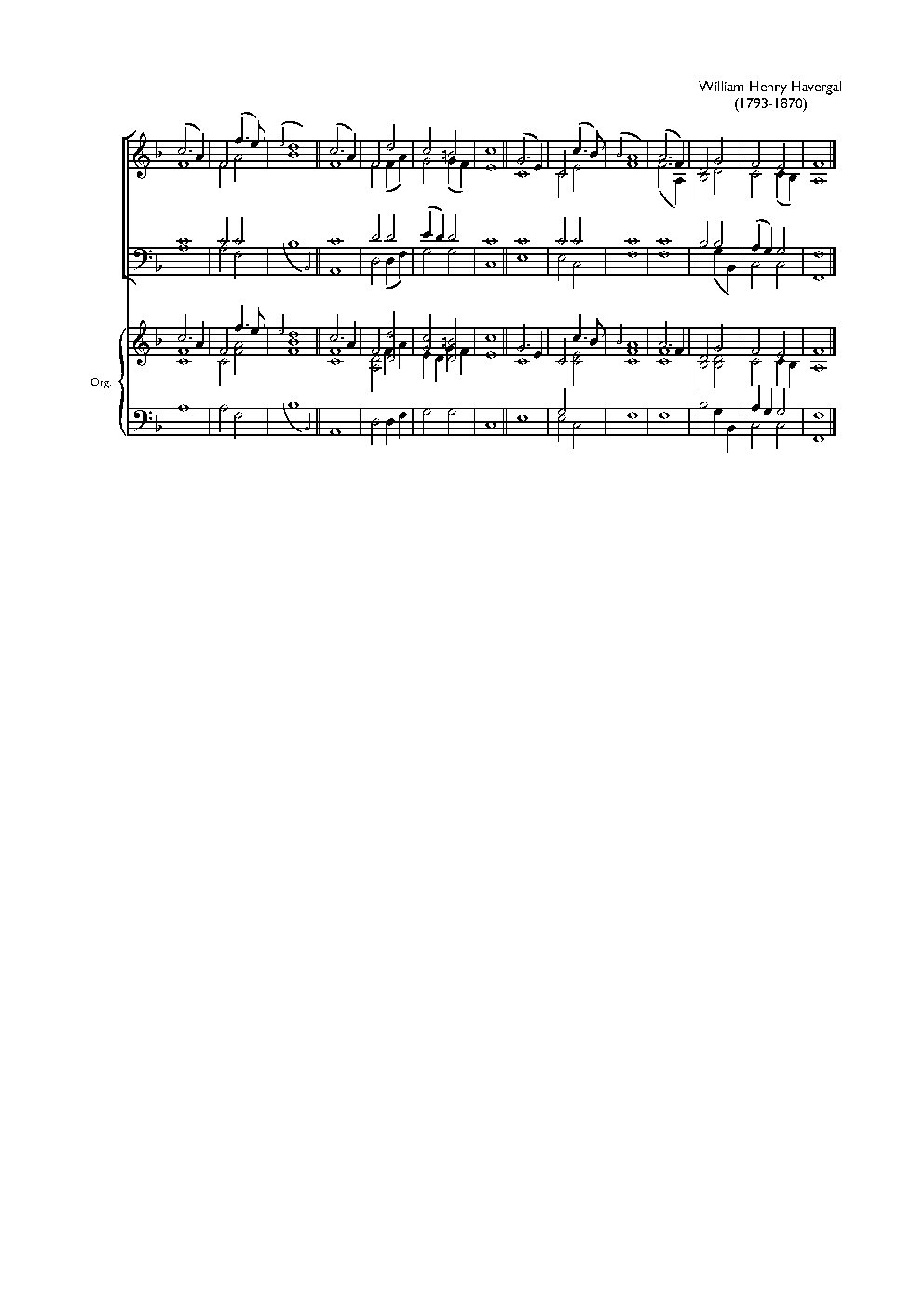 Double chant in F major V