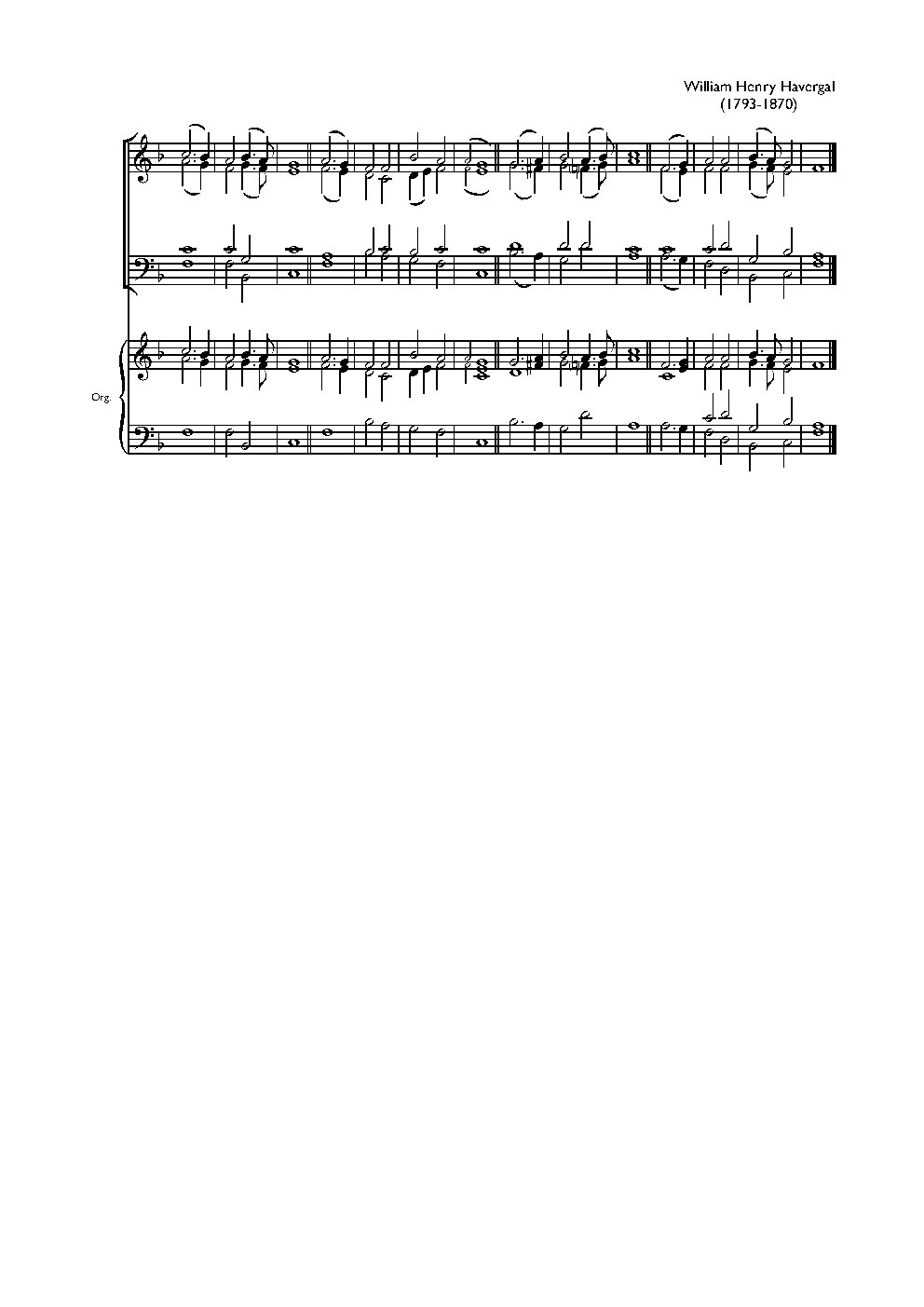 Double chant in F major X