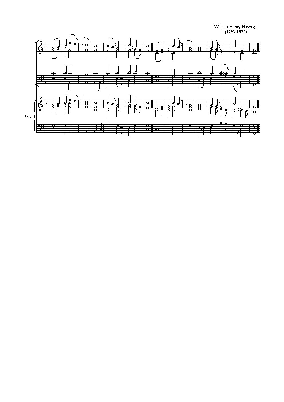 Double chant in F major XI