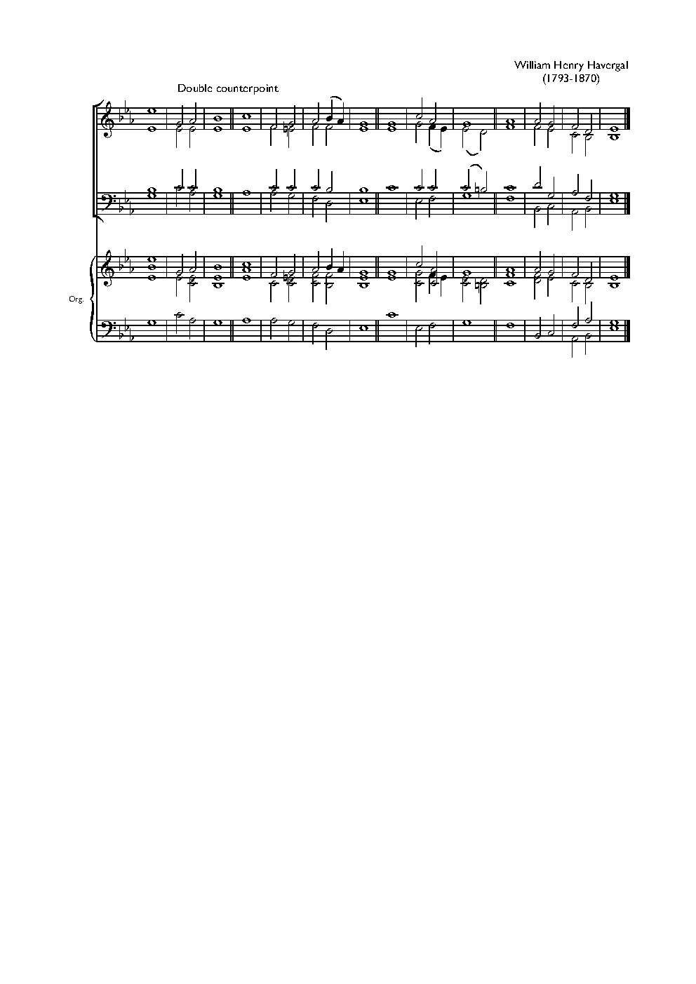 Double chant in E flat major V