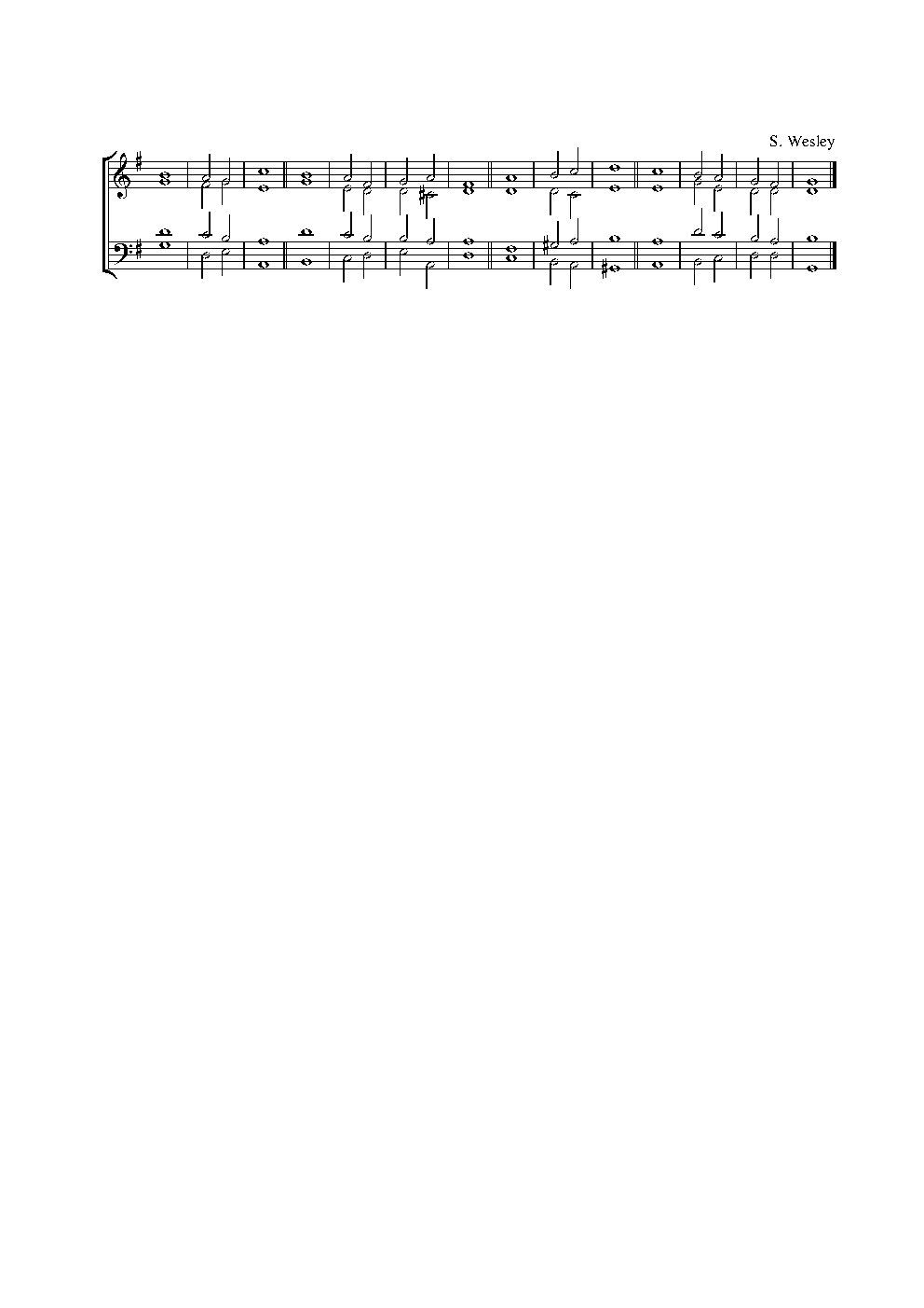 Double chant in G major - Choir Script PDF Thumbnail