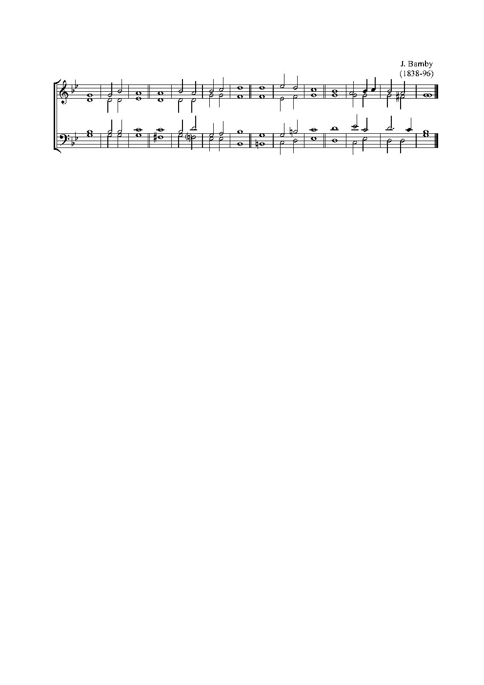 Double chant in F sharp minor