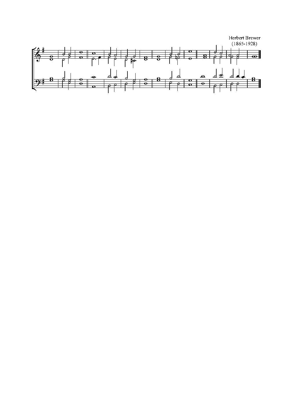 Double chant in G major - Choir Script PDF Thumbnail