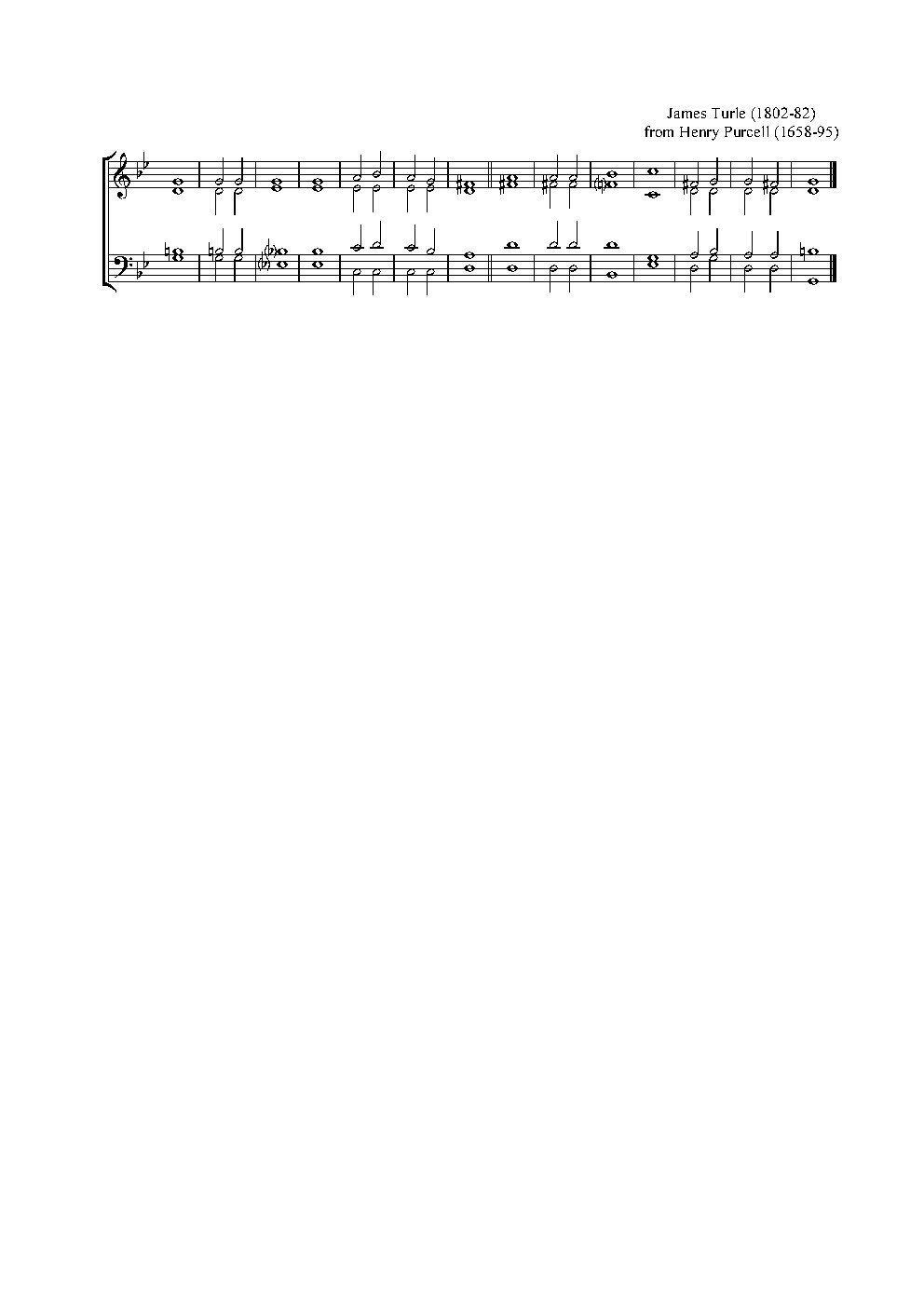 Double chant in G minor
