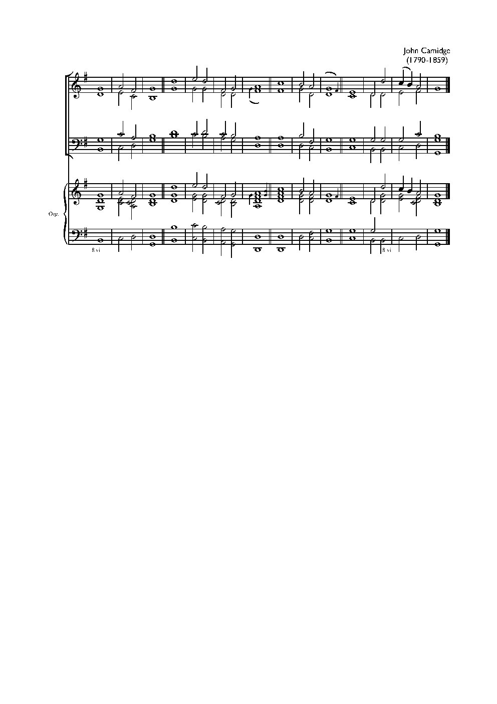Double chant in G major