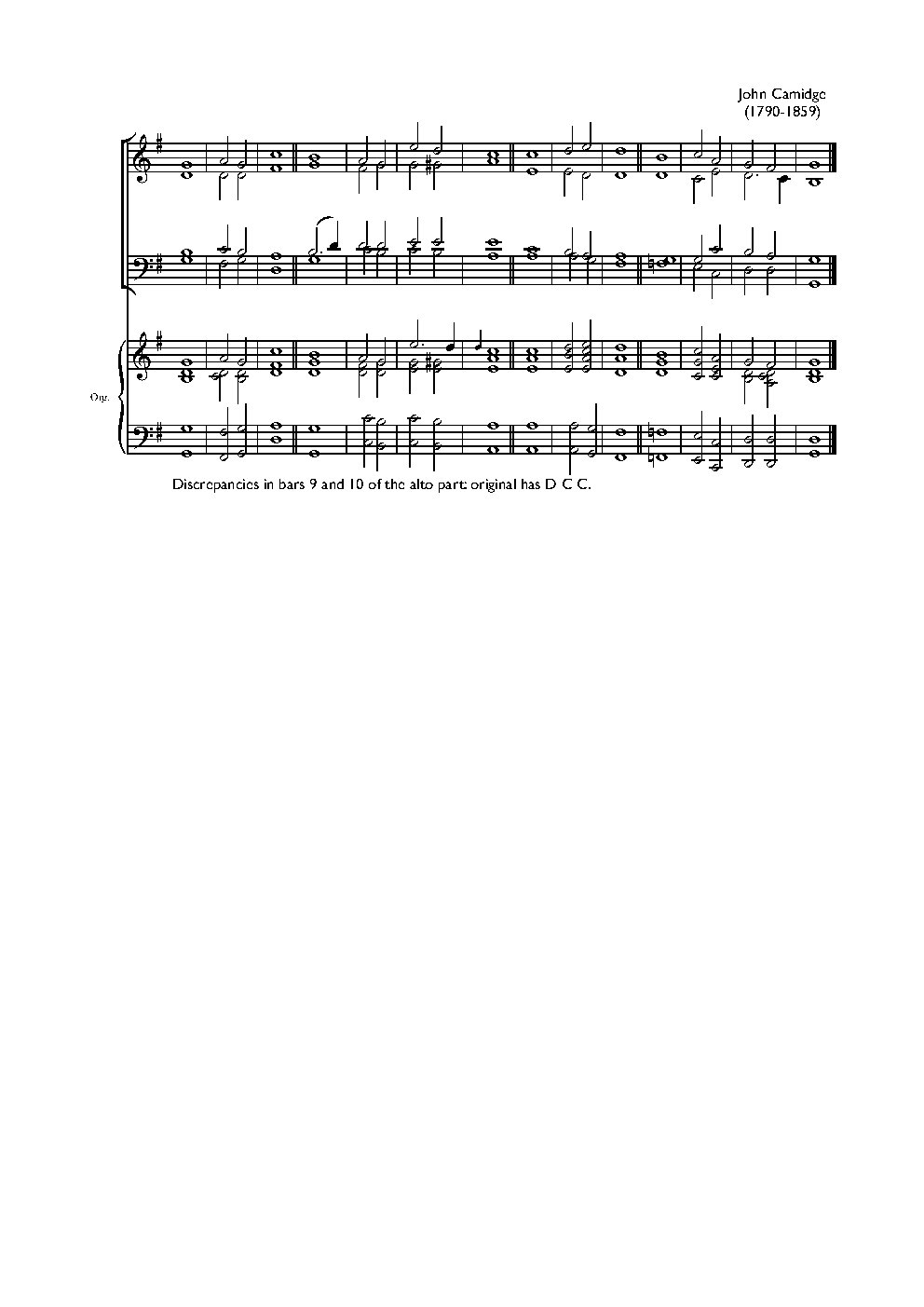 Double chant in G major II