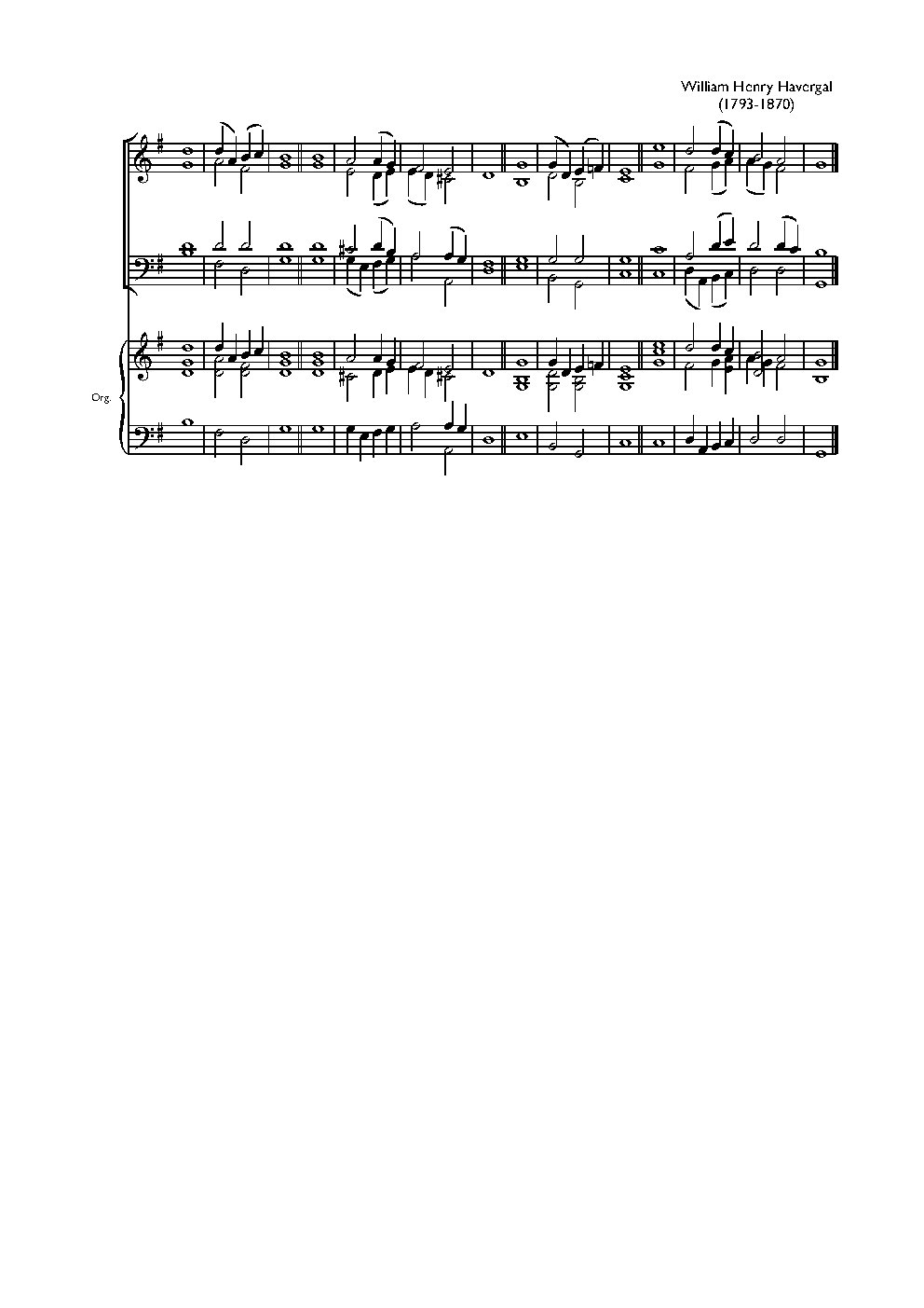 Double chant in G major I - Choir Script PDF Thumbnail
