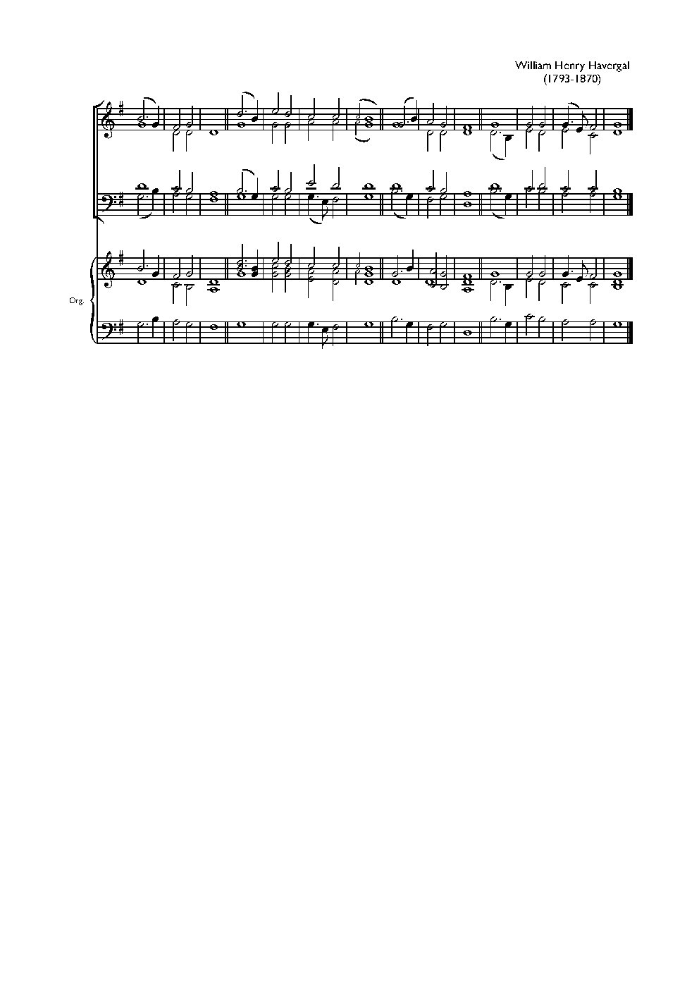 Double chant in G major II