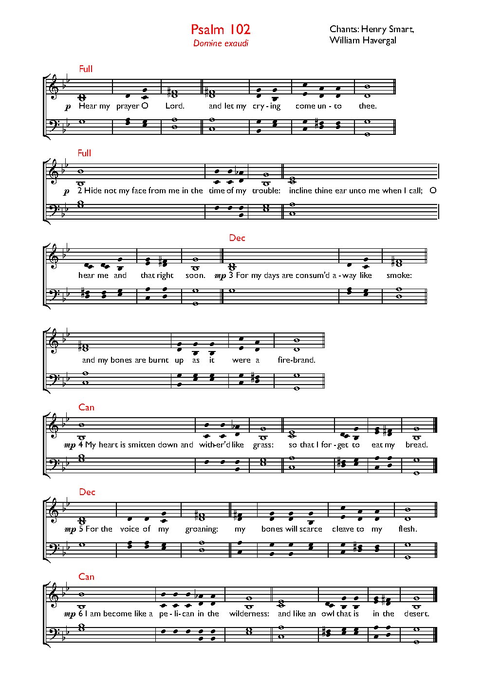 Double chant in G major III