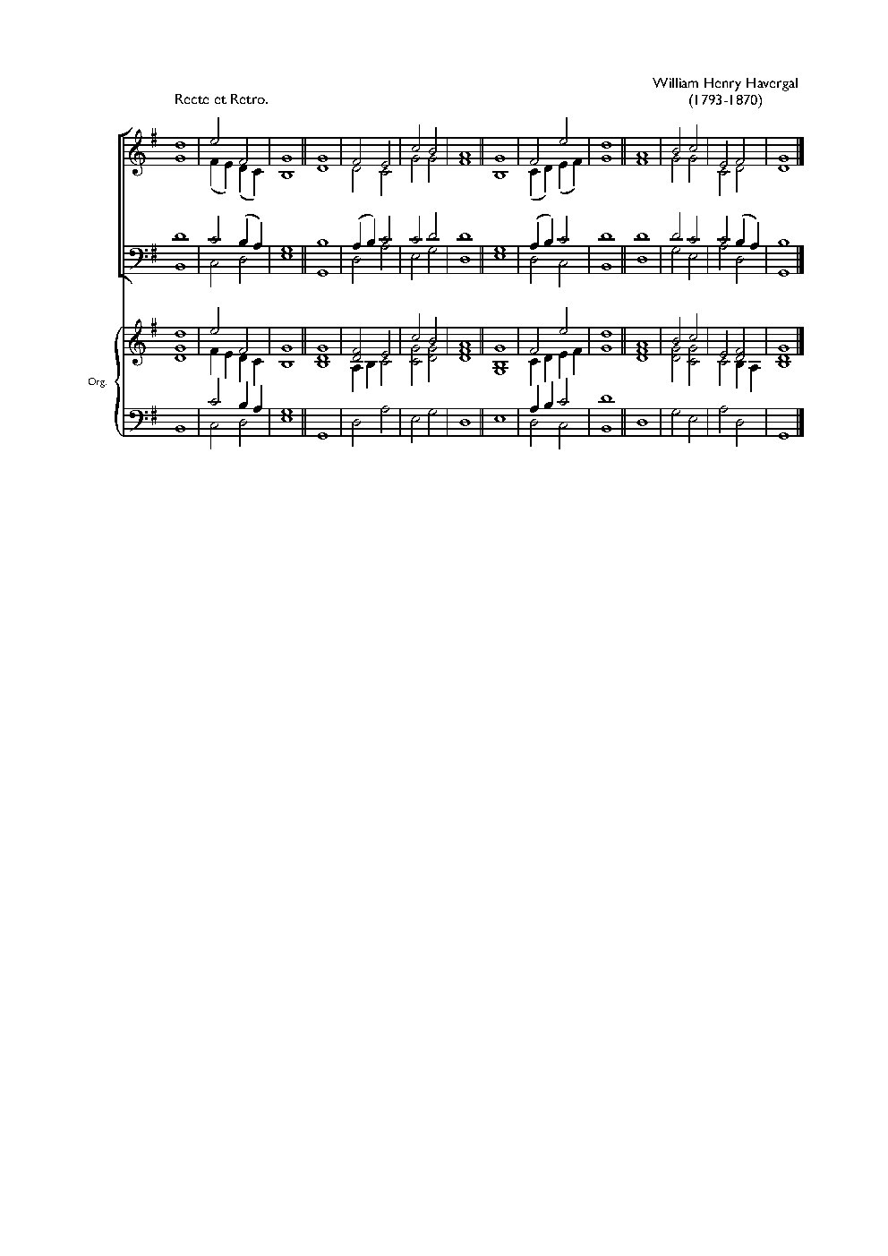 Double chant in G major V