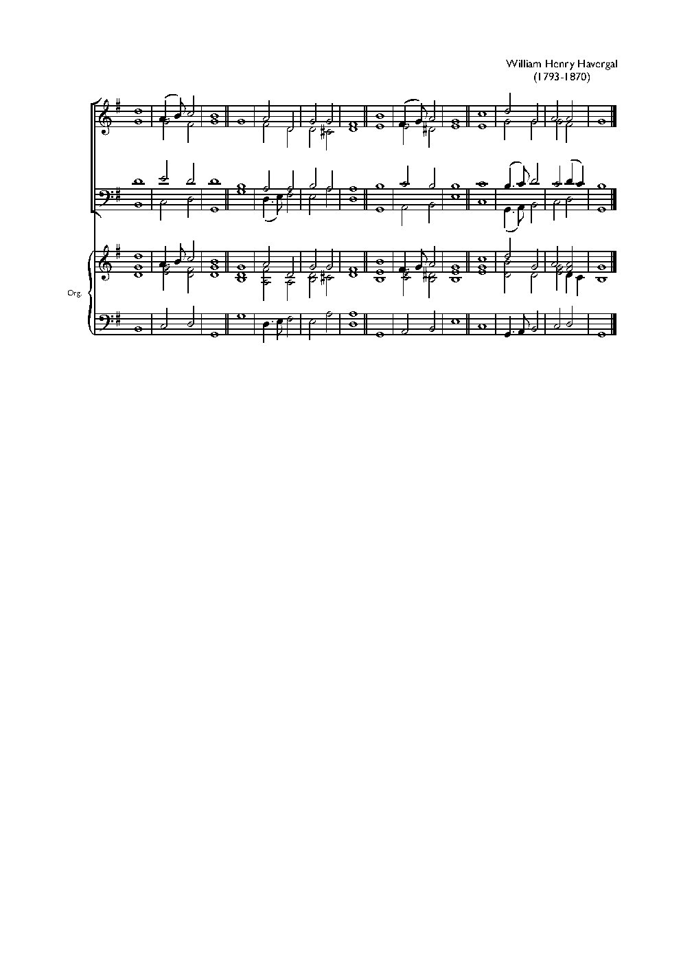 Double chant in G major VI