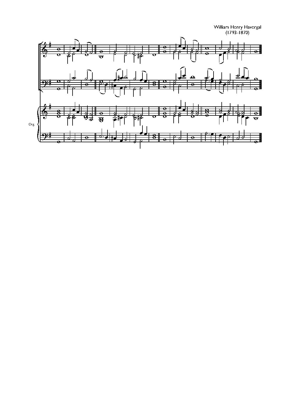 Double chant in G major VIII