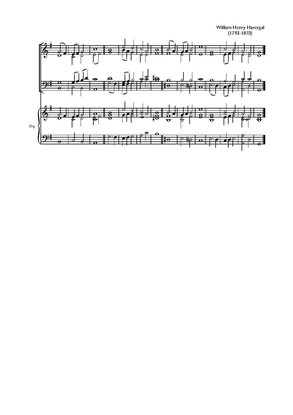 Double chant in G major X