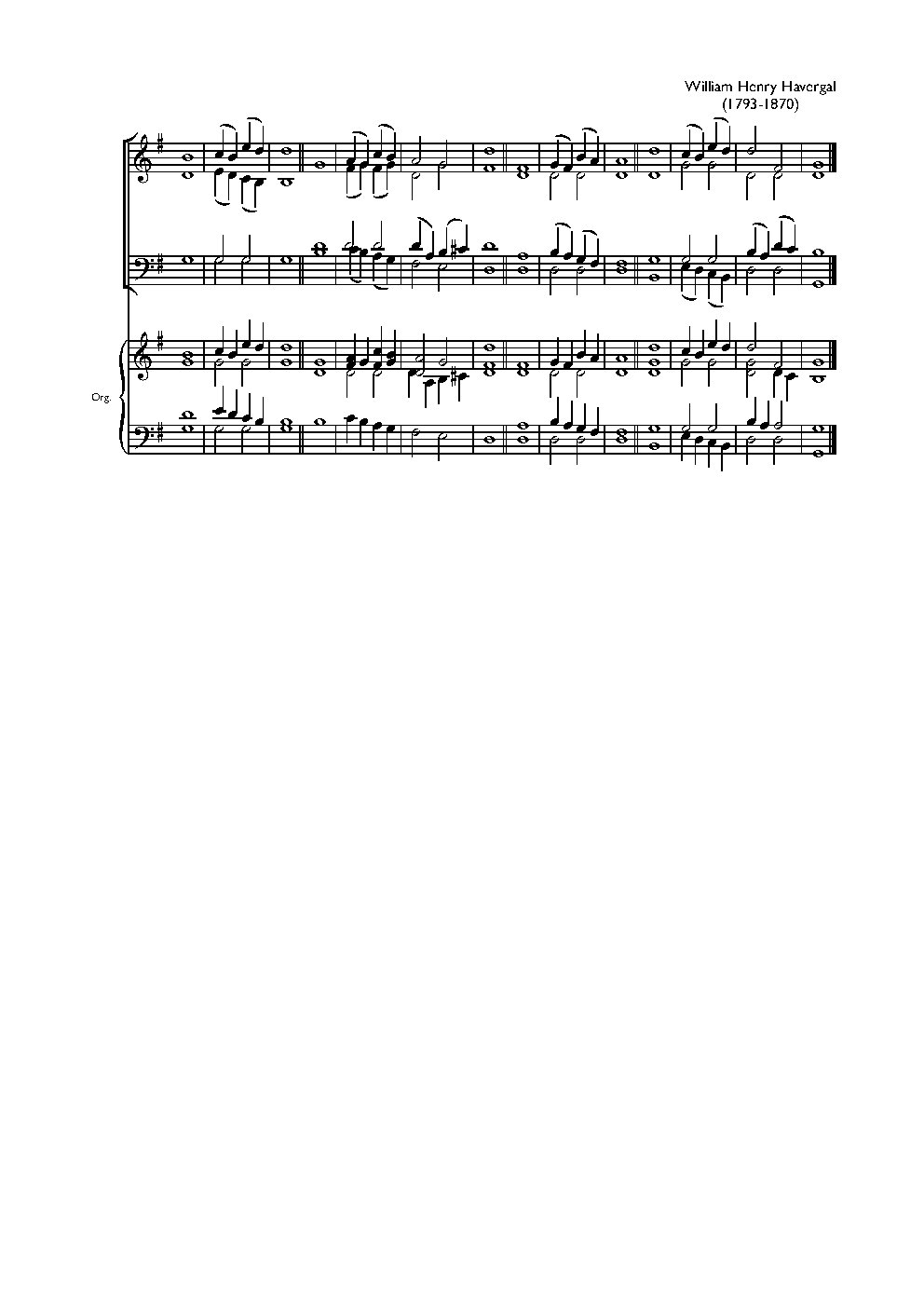 Double chant in G major XI