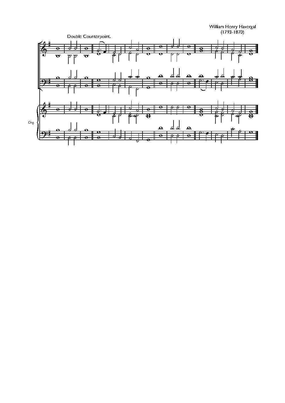 Double chant in G major XII