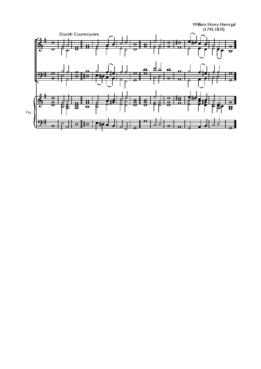 Double chant in G major XIV