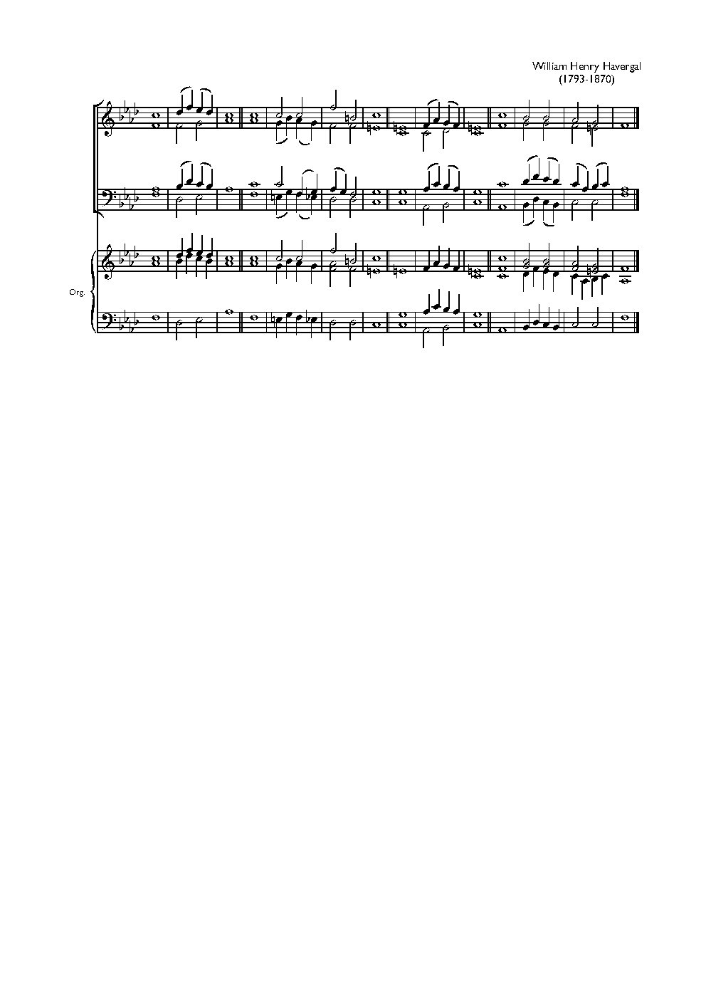 Double chant in F minor I
