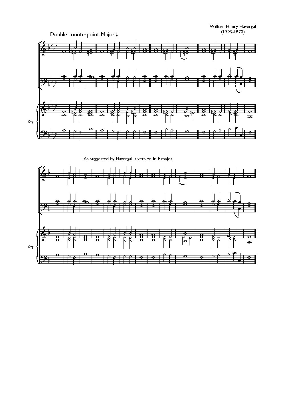 Double chant in F minor IV
