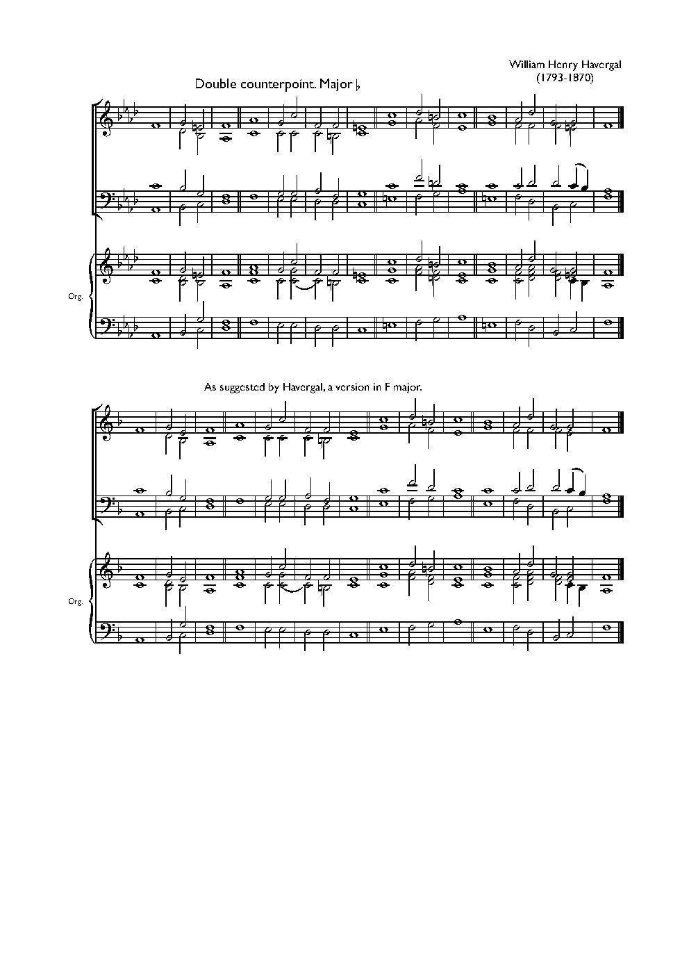 Double chant in F minor V